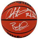 Bill Laimbeer, Dennis Rodman & Rick Mahorn Signed Wilson I/O NBA Basketball w/Bad Boys