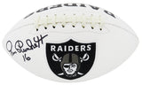 Jim Plunkett Signed Raiders Jarden White Panel Logo Full Size Football