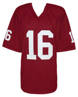 Jake Plummer Signed Red T/B Custom Football Jersey w/Snake