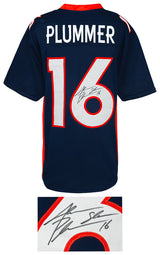 Jake Plummer Signed Navy Custom Football Jersey w/Snake