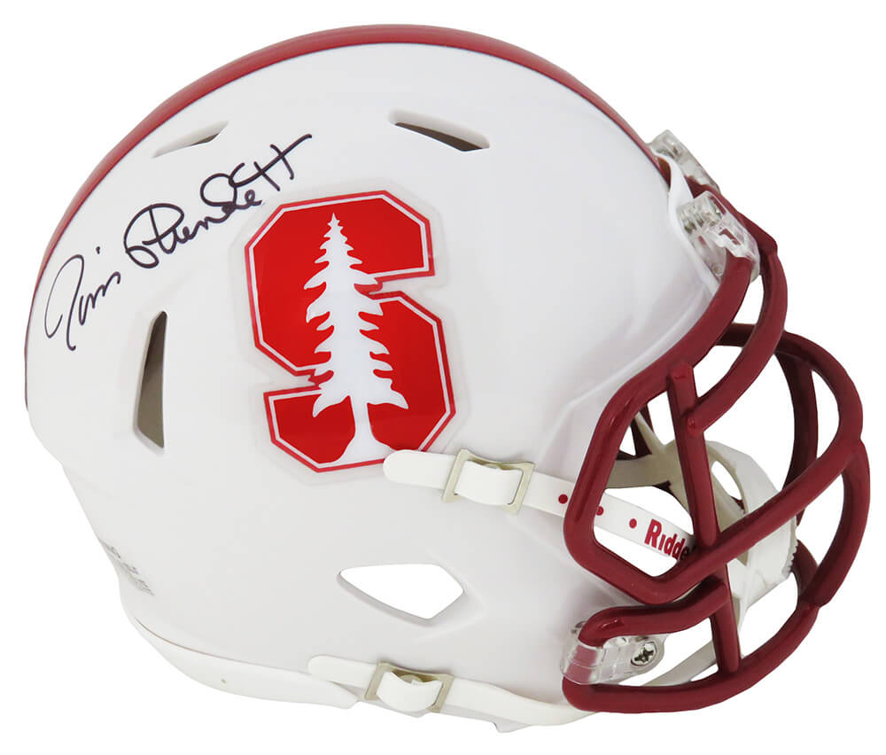Jim Plunkett Signed Stanford Cardinals Riddell Speed Mini Helmet