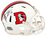 Jake Plummer Signed Denver Broncos 2023 Alternate White Riddell Speed Mini Helmet w/Snake
