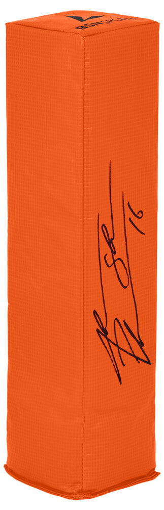 Jake Plummer Signed BSN Orange Football Endzone Pylon w/Snake