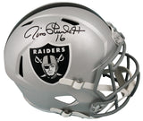 Jim Plunkett Signed Raiders Riddell Full Size Speed Replica Helmet