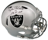 Jim Plunkett Signed Raiders Riddell Full Size Speed Replica Helmet w/SB XV MVP