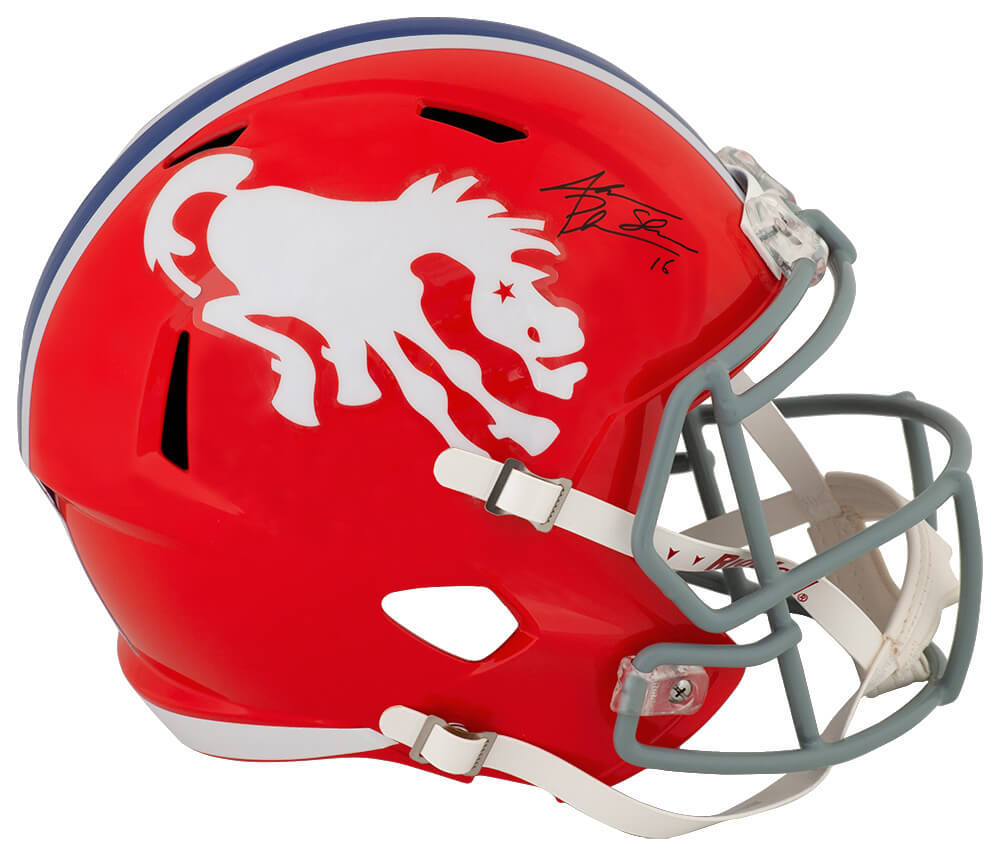 Jake Plummer Signed Denver Broncos 1966 Style Throwback Riddell Full Size Speed Replica Helmet w/Snake