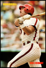 Mike Schmidt Autographed 11x17 Poster Philadelphia Phillies Beckett BAS QR #BM37339