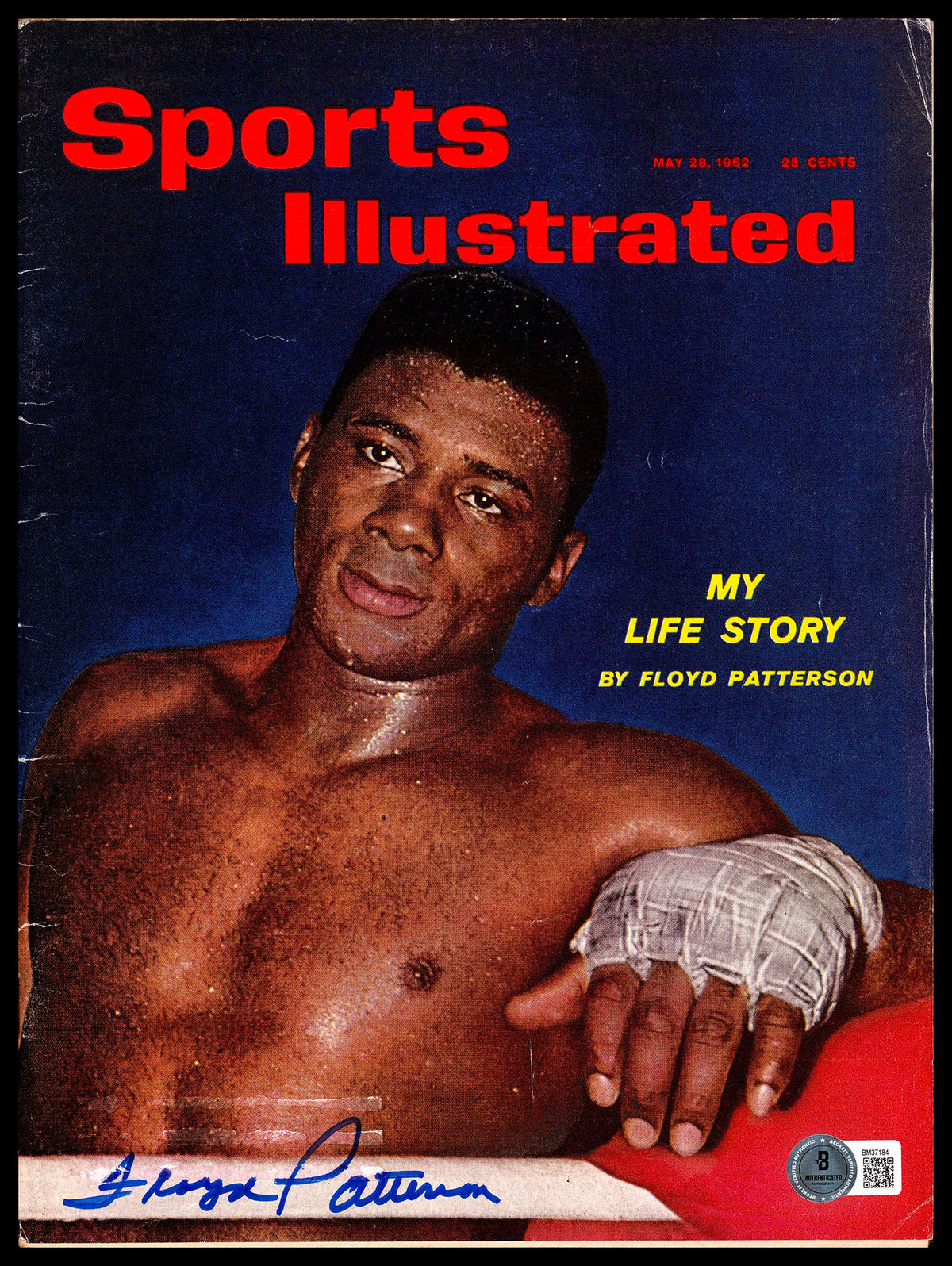 Floyd Patterson Autographed Sports Illustrated Magazine Beckett BAS QR ...