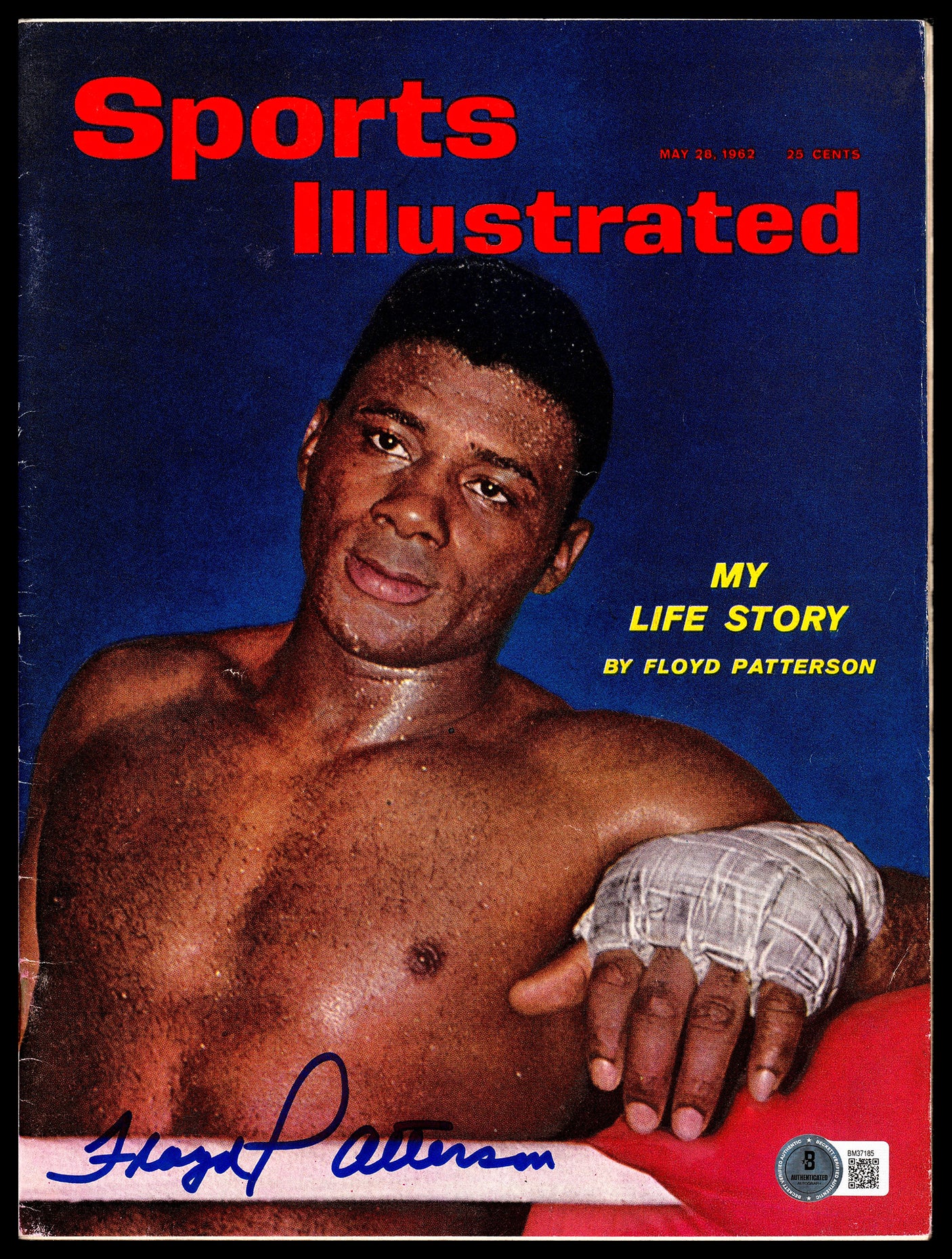 Floyd Patterson Autographed Sports Illustrated Magazine Beckett BAS QR #BM37185