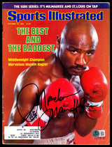 Marvelous Marvin Hagler Autographed Sports Illustrated Magazine Beckett BAS QR #BM37204