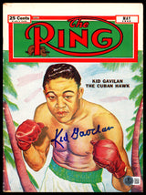 Kid Gavilan Autographed Ring Magazine Beckett BAS QR #BM37210