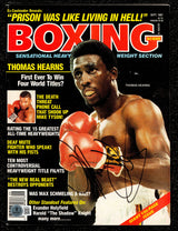 Thomas Hit Man Hearns Autographed Magazine Beckett BAS QR #BM37868