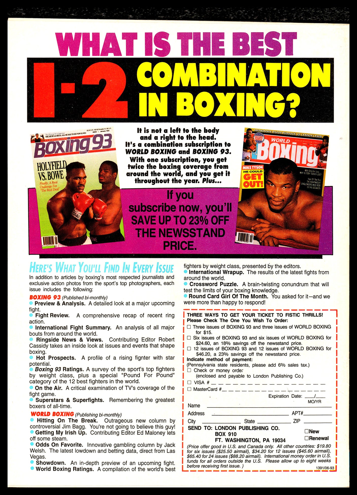 Oscar De La Hoya Autographed Magazine Beckett BAS QR #BM37879