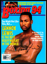 Lennox Lewis Autographed Magazine Beckett BAS QR #BM37878