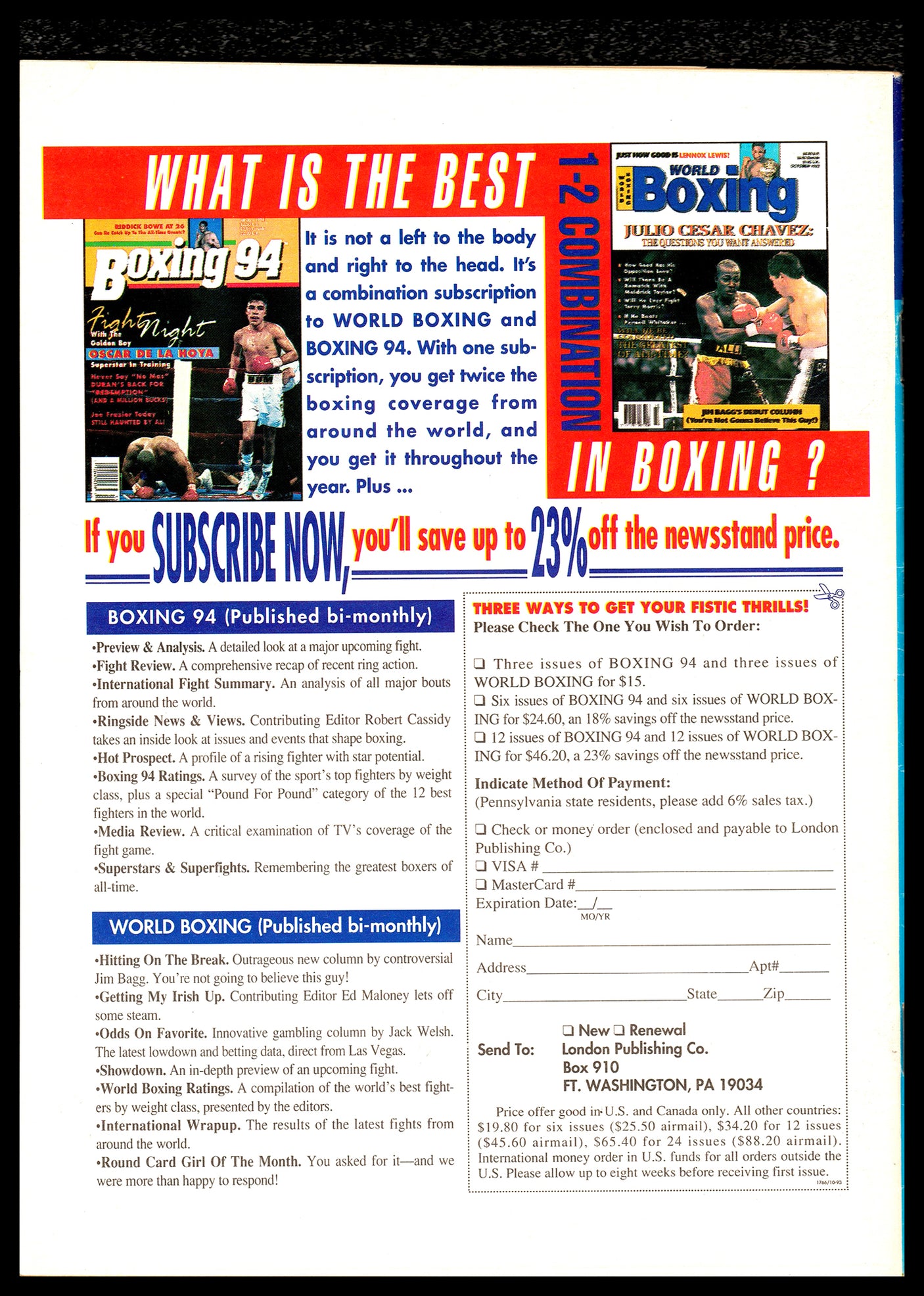 Lennox Lewis Autographed Magazine Beckett BAS QR #BM37878