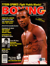 Sugar Ray Leonard Autographed Magazine Beckett BAS QR #BM37876