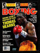 Thomas Hit Man Hearns Autographed Magazine Beckett BAS QR #BM37873