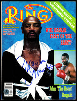 Marvelous Marvin Hagler Autographed Magazine Beckett BAS QR #BM37199