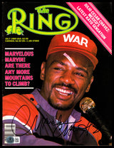 Marvelous Marvin Hagler Autographed Magazine Beckett BAS QR #BM37198