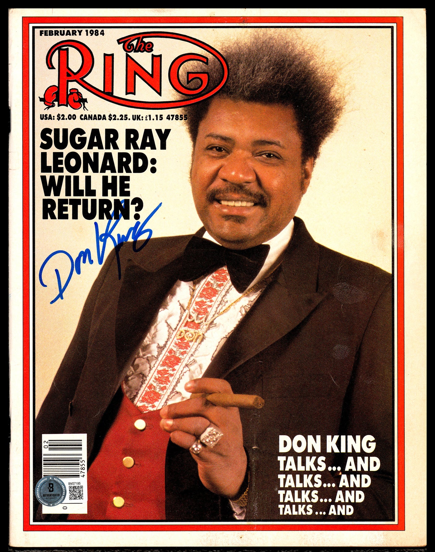 Don King Autographed Magazine Beckett BAS QR #BM37195