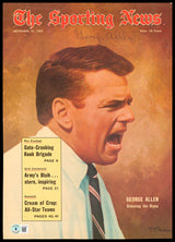 George Allen Autographed Sporting News Magazine Cover Los Angeles Rams Beckett BAS #AD43590