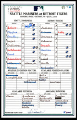 Ichiro Suzuki Autographed 2010 Game Used Line-Up Card Seattle Mariners IS Holo & MLB Holo #FJ033788