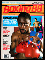 Thomas Hit Man Hearns Autographed Magazine Beckett BAS QR #BM37837