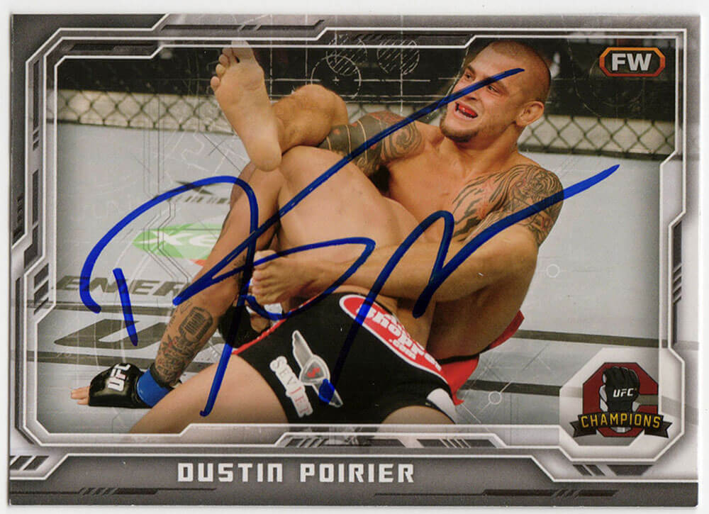 Dustin Poirier Signed MMA Champions 2014 Topps Trading Card #75
