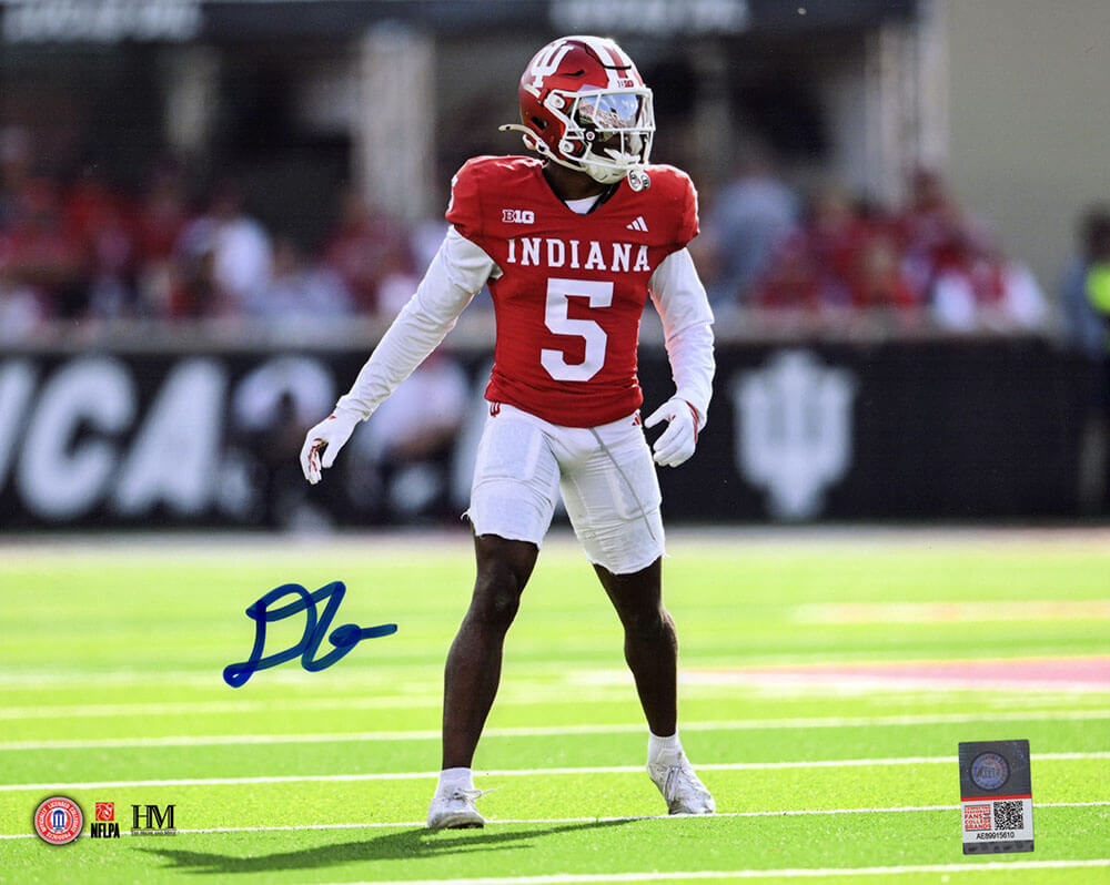 D'Angelo Ponds Signed Indiana Hoosiers Football Action 8x10 Photo