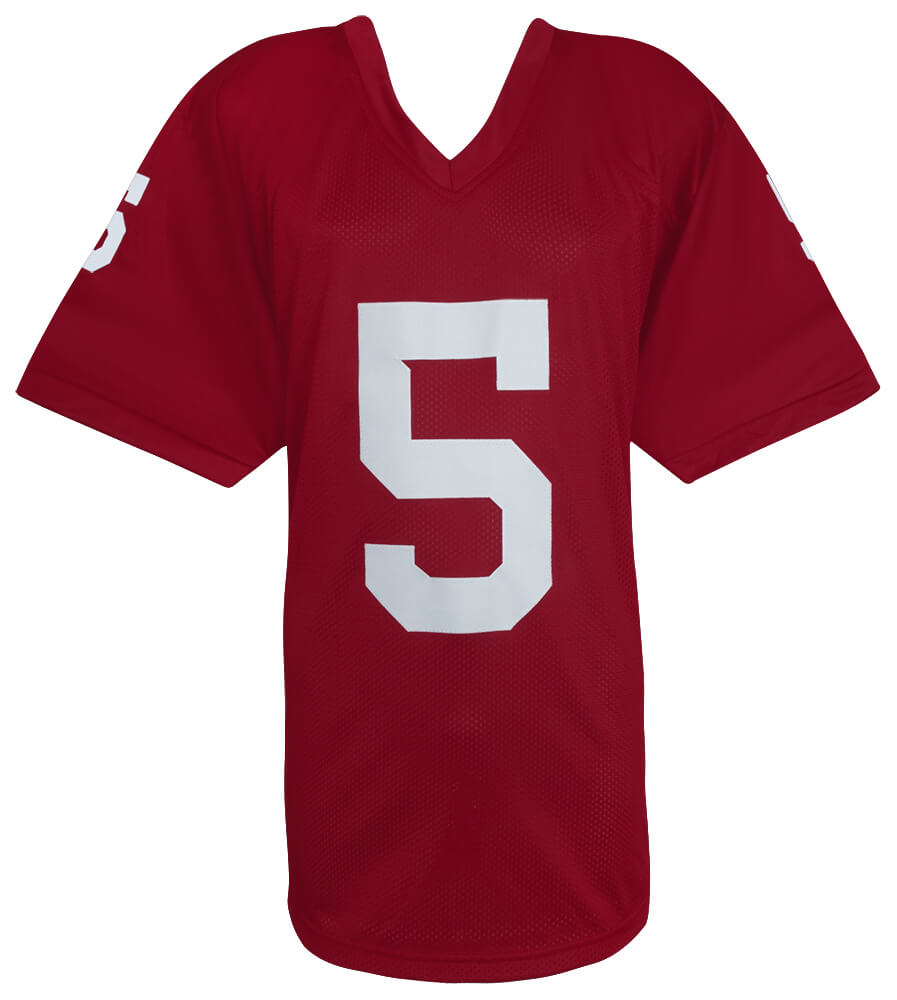 D'Angelo Ponds Signed Red Custom College Football Jersey