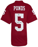 D'Angelo Ponds Signed Red Custom College Football Jersey w/2025 National Champs