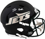 D'Angelo Ponds Signed New York Jets Rivalry Black Riddell Full Size Speed Replica Helmet