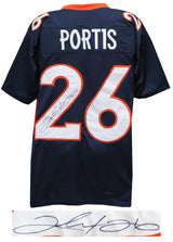 Clinton Portis Signed Navy Custom Jersey