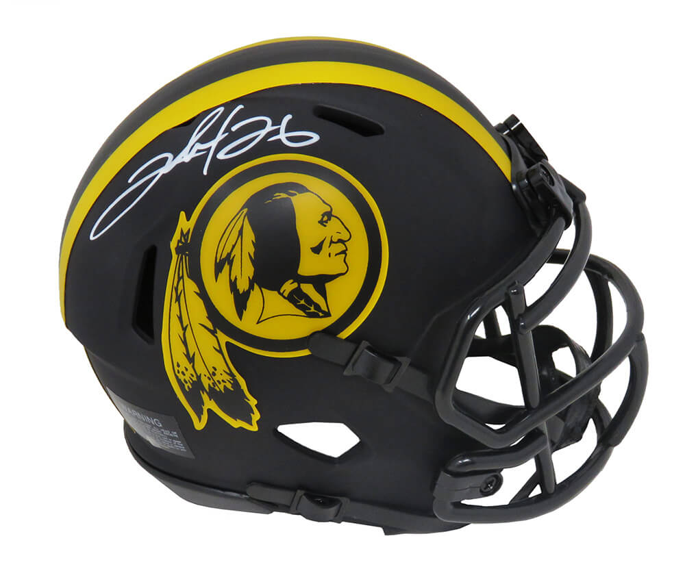 Clinton Portis Signed Washington Redskins Eclipse Black Matte Riddell Speed Mini Helmet