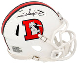 Clinton Portis Signed Denver Broncos 2023 White Alternate Riddell Speed Mini Helmet