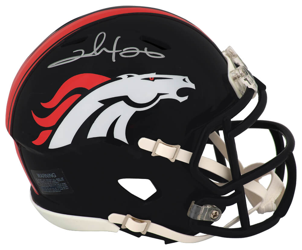 Clinton Portis Signed Denver Broncos Current Style Riddell Speed Mini Helmet