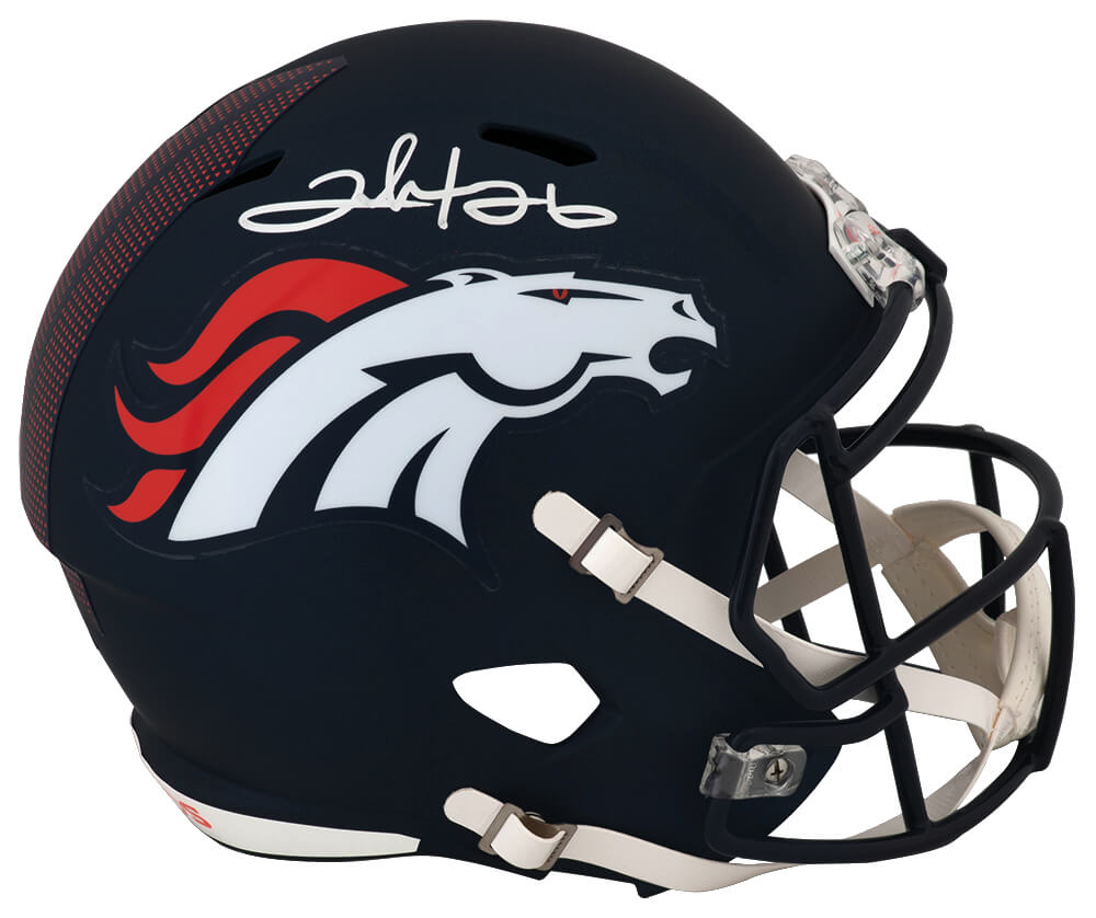 Clinton Portis Signed Denver Broncos Current Style Riddell Full Size Speed Replica Helmet