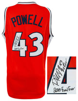 Roger Powell Jr. Signed Orange Custom Basketball Jersey w/The Rev, 2005 Final Four