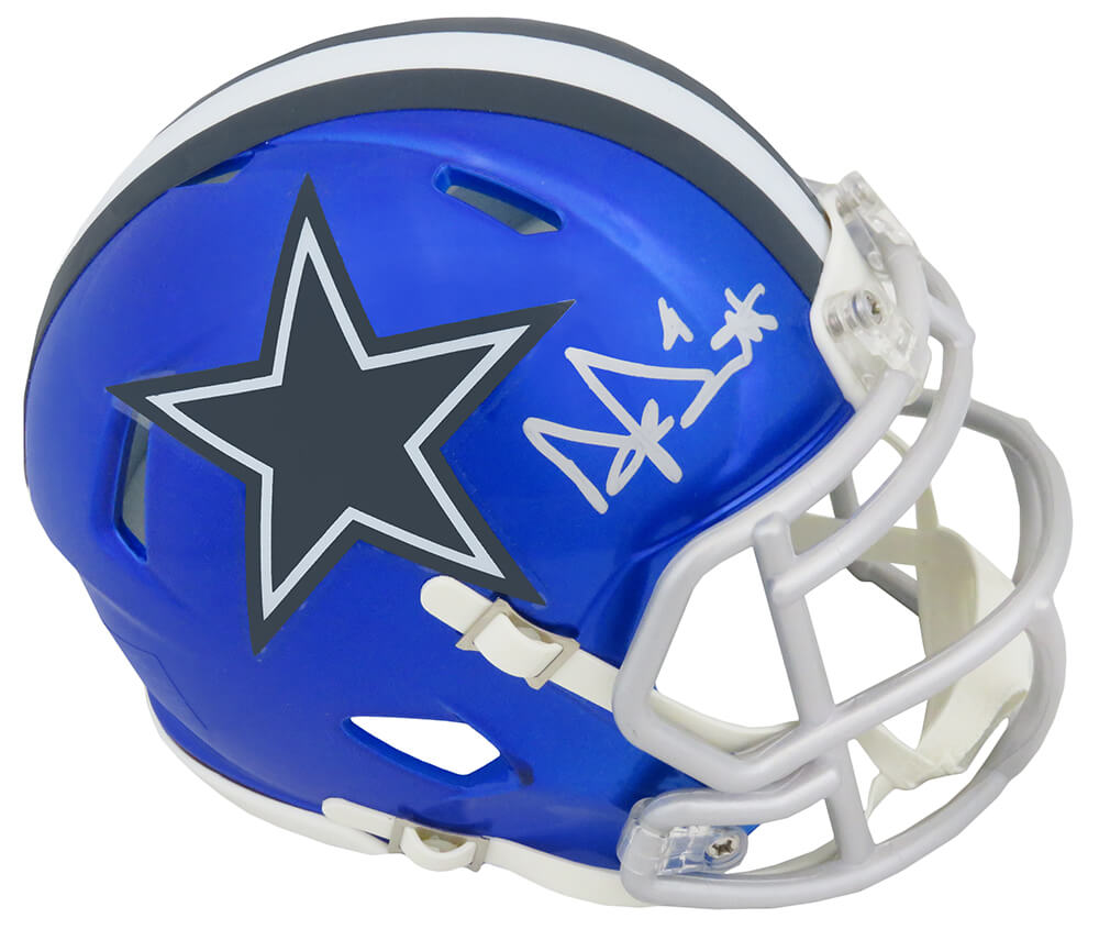 Dak Prescott Signed Dallas Cowboys FLASH Riddell Speed Mini Helmet