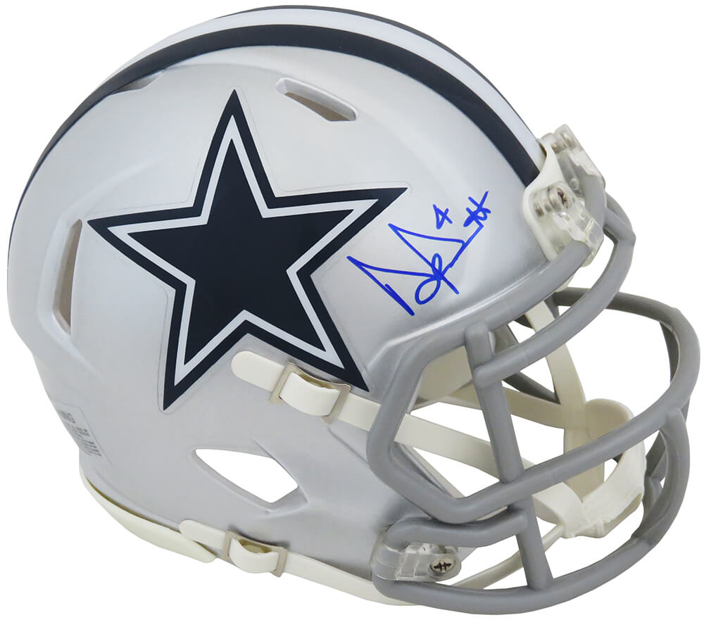 Dak Prescott Signed Dallas Cowboys Riddell Speed Mini Helmet