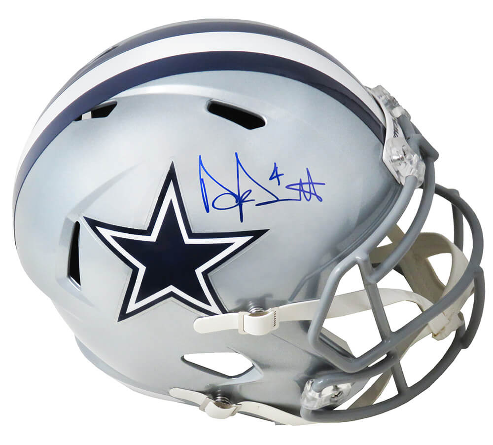 Dak Prescott Signed Dallas Cowboys Riddell Full Size Speed Replica Helmet