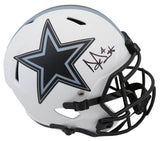 Dak Prescott Signed Dallas Cowboys Lunar Eclipse White Matte Riddell Full Size Speed Replica Helmet