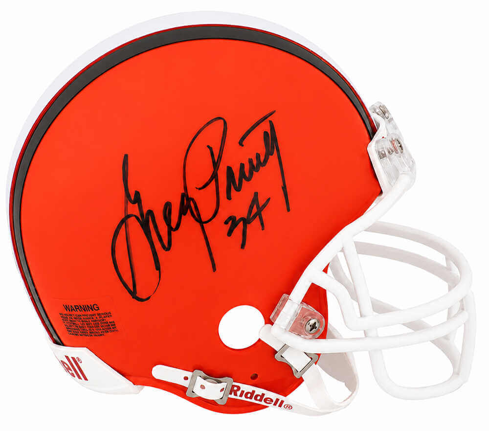 Greg Pruitt Signed Cleveland Browns Riddell (VSR4) Mini Helmet