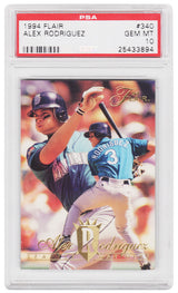 Alex Rodriguez (Seattle Mariners) 1994 Flair Baseball #340 RC Rookie Card - PSA 10 GEM MINT (Silver Label)