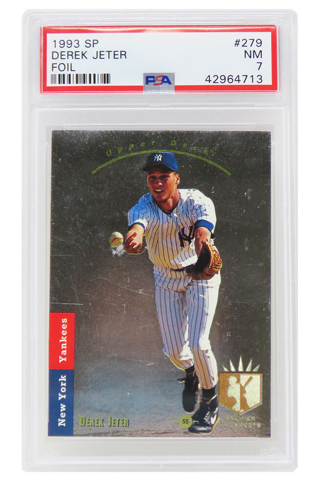 Derek Jeter (New York Yankees) 1993 SP Foil Baseball RC Rookie Card #279 (PSA 7 NM) (E)