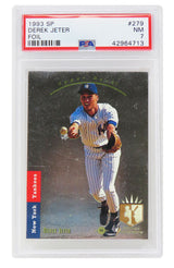 Derek Jeter (New York Yankees) 1993 SP Foil Baseball RC Rookie Card #279 (PSA 7 NM) (E)