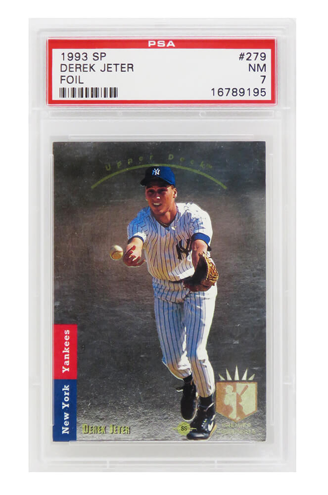 Derek Jeter (New York Yankees) 1993 SP Foil Baseball RC Rookie Card #279 (PSA 7 NM) (H)