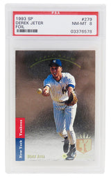 Derek Jeter (New York Yankees) 1993 SP Foil Baseball RC Rookie Card #279 (PSA 8 NM-MT) (M)