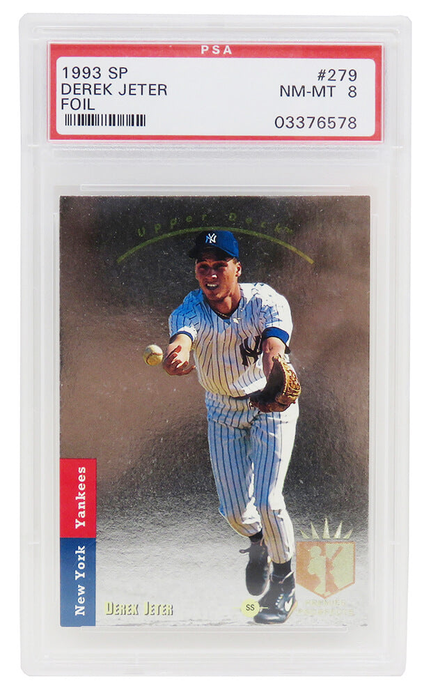 Derek Jeter (New York Yankees) 1993 SP Foil Baseball RC Rookie Card #279 (PSA 8 NM-MT) (M)