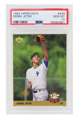 Derek Jeter (New York Yankees) 1993 Upper Deck Baseball RC Rookie Card #449 - PSA 10 GEM MINT